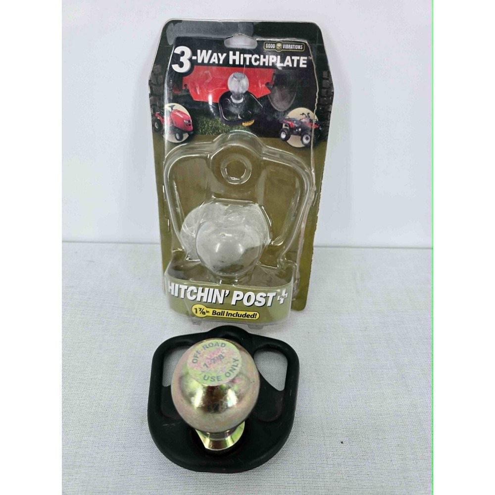 Good Vibrations Hitchin Post 3-Way Hitchplate 1-7/8 Ball Lawn Mower ATV 175